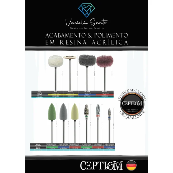 Kit Acabamento e Polimento Resina Acrílica By Vacieli Santo