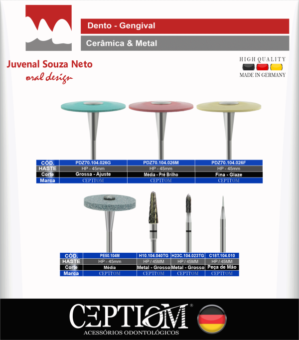Kit Ceptiom Dentogengival Cerâmica e Metal -  Juvenal Souza Neto