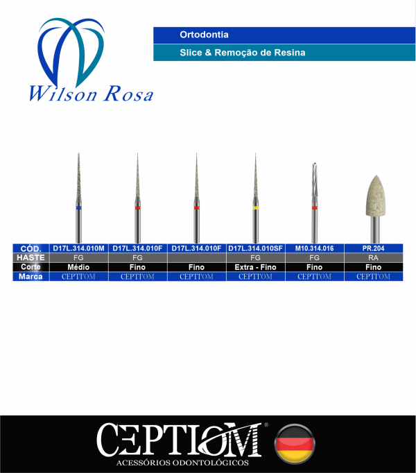 Kit Ceptiom Ortondontia. Remoção e de Resina e Slice - Wilson Rosa