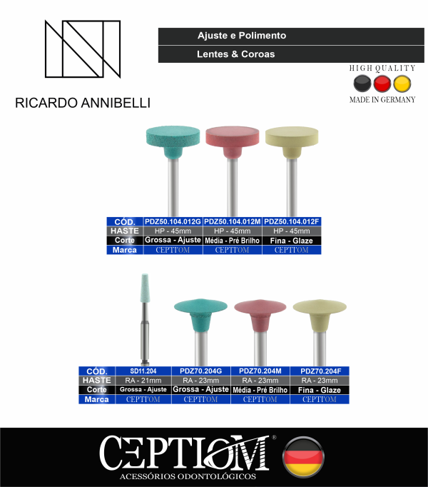 Kit Ceptiom de Ajuste lentes e coroas Ricardo Annibeli