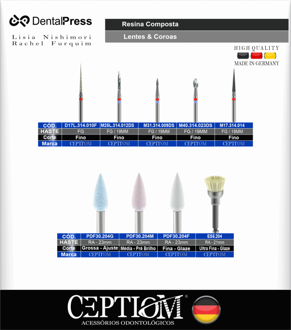 Kit Ceptiom de Aumento e Polimento Resinas Compostas - Dental Press