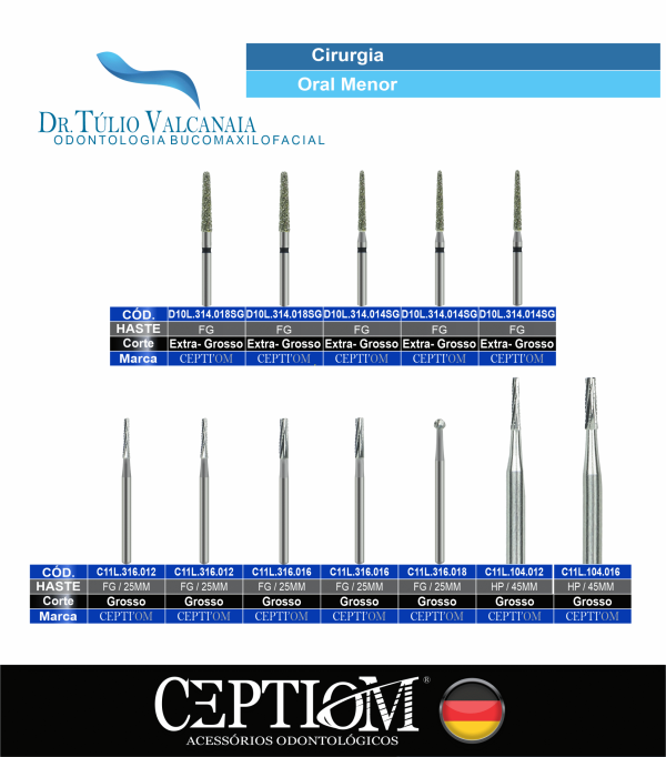 Kit Ceptiom de Cirurgia Oral Menor Dr Túlio Valcanaia