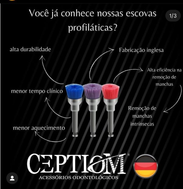 Escovas Ceptiom Profilaxia Escova Profilática Remoção de Manchas Extrínsecas KEP5.204 - Imagem 2
